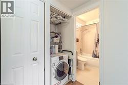 washer/dryer combo included tucked neatly in the closet - 