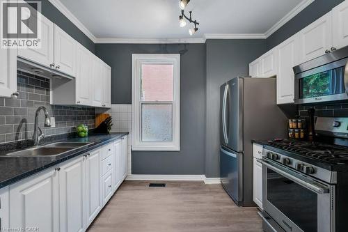 6 Glanville Avenue, Brantford, ON - Indoor Photo Showing Kitchen With Stainless Steel Kitchen With Double Sink