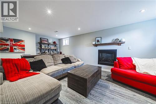 19 Liuna Court, Hamilton, ON - Indoor Photo Showing Living Room With Fireplace