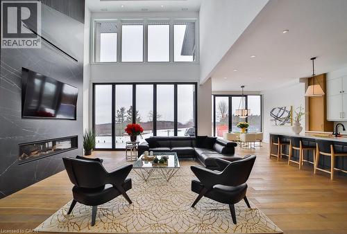 2284 Sideroad 1, Burlington, ON - Indoor With Fireplace
