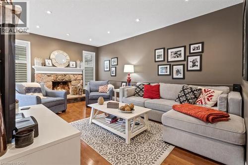 3182 Tania Crescent, Burlington, ON - Indoor Photo Showing Living Room With Fireplace