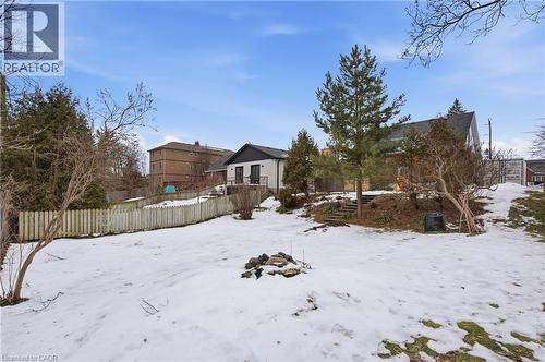 View of yard covered in snow - 157 Bridgeport Road E, Waterloo, ON - Outdoor