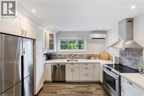 Guest house kitchen - 515 Hamilton Drive, Ancaster, ON - Indoor Photo Showing Kitchen With Stainless Steel Kitchen With Upgraded Kitchen