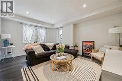 Living area featuring wood finished floors and recessed lighting - 