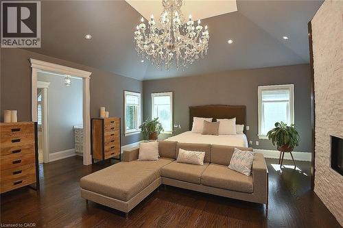 4180 Lakeshore Road, Burlington, ON - Indoor Photo Showing Bedroom With Fireplace