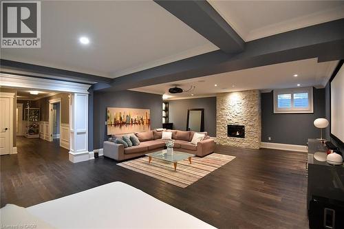 4180 Lakeshore Road, Burlington, ON - Indoor Photo Showing Living Room With Fireplace