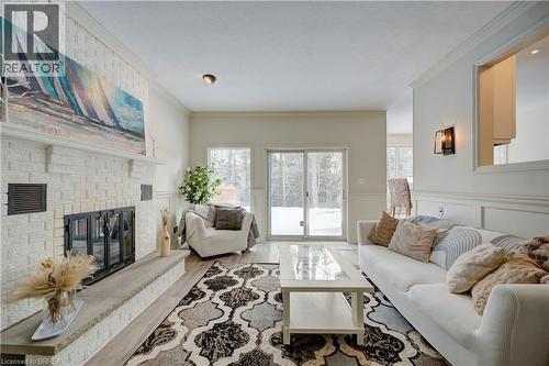 9 Scarfe Gardens, Brantford, ON - Indoor Photo Showing Living Room With Fireplace