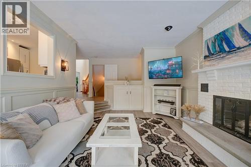 9 Scarfe Gardens, Brantford, ON - Indoor Photo Showing Living Room With Fireplace