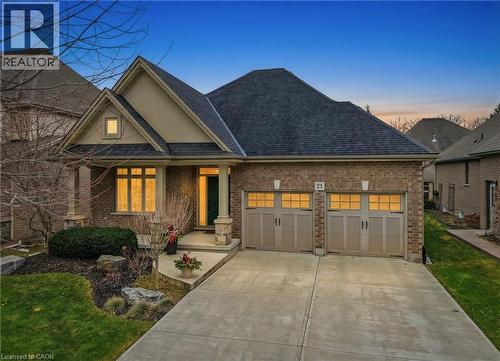 Beautiful Twilight front of the house - 21 Tulip Tree Road, Niagara-On-The-Lake, ON - Outdoor With Deck Patio Veranda