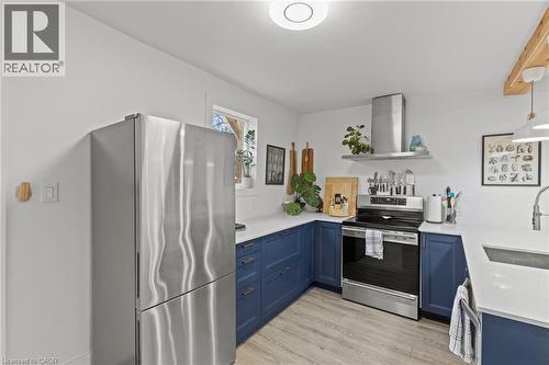 199 Barton Street W, Hamilton, ON - Indoor Photo Showing Kitchen With Stainless Steel Kitchen With Double Sink