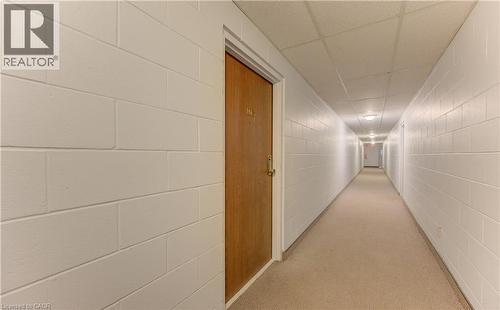 Corridor with carpet flooring and a paneled ceiling - 4 Avalon Place Unit# 103, Kitchener, ON - Indoor Photo Showing Other Room
