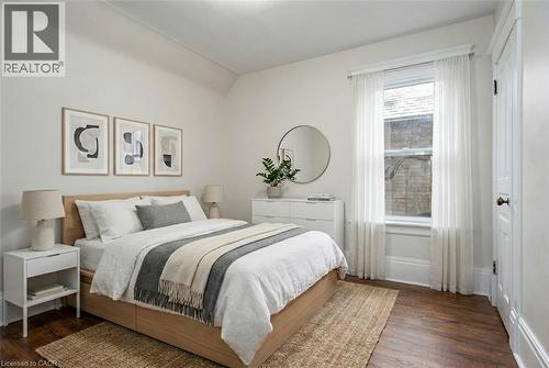 Virtualy Staged Upper Bdrm 3 - 94 Scott Street, Kitchener, ON - Indoor Photo Showing Bedroom