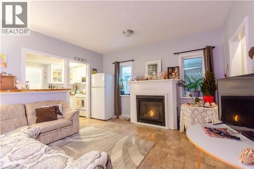 610 Elm Street, Port Colborne, ON - Indoor Photo Showing Living Room With Fireplace