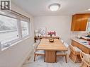 Dining space featuring baseboards and light marble finish flooring - 1949 Old Mill Road, Kitchener, ON  - Indoor Photo Showing Dining Room 