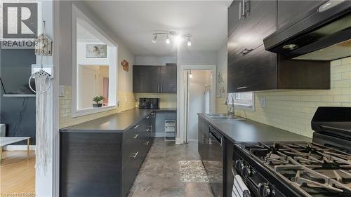 69 Lyons Avenue, Brantford, ON - Indoor Photo Showing Kitchen With Double Sink