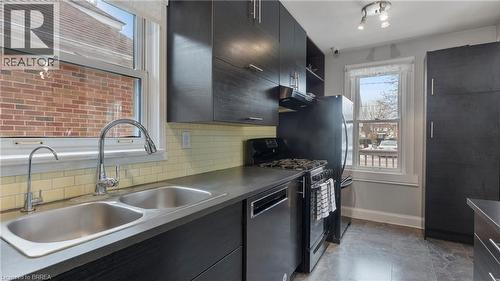69 Lyons Avenue, Brantford, ON - Indoor Photo Showing Kitchen With Double Sink