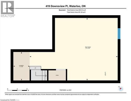 View of home floor plan - 419 Downsview Place, Waterloo, ON - Other