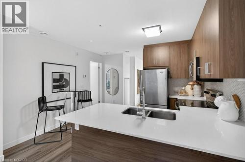 479 Charlton Avenue E Unit# 209, Hamilton, ON - Indoor Photo Showing Kitchen With Double Sink