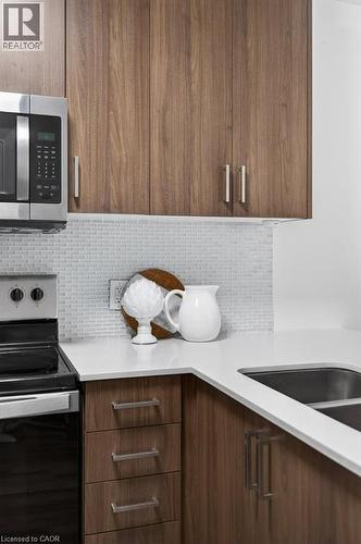 479 Charlton Avenue E Unit# 209, Hamilton, ON - Indoor Photo Showing Kitchen With Double Sink