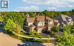 Aerial perspective of suburban area - 