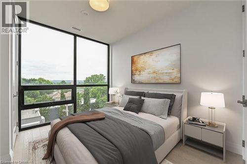 Virtually Staged - 101 Locke Street S Unit# 507, Hamilton, ON - Indoor Photo Showing Bedroom