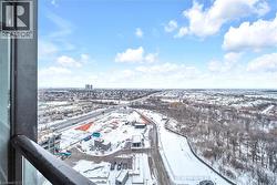 Snowy aerial view with a city view - 