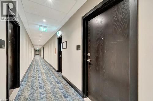 Corridor with carpet and recessed lighting - 15 Glebe Street Unit# 1511, Cambridge, ON - Indoor Photo Showing Other Room