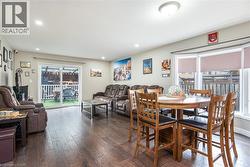 Dining area featuring hardwood / wood-style floors and recessed lighting - 