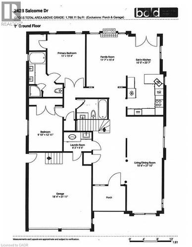 Main Floor Floorplan - 2428 Salcome Drive, Oakville, ON - Other