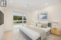 Bedroom featuring recessed lighting and access to exterior - 