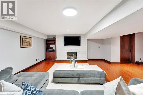 11 Maple Hill Drive, Kitchener, ON - Indoor Photo Showing Living Room With Fireplace