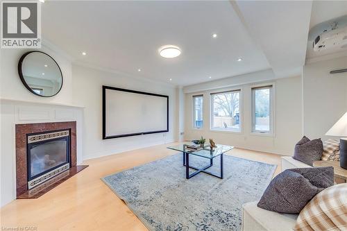 2201 Galloway Drive, Oakville, ON - Indoor Photo Showing Living Room With Fireplace