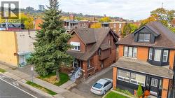 Aerial perspective of suburban area - 