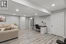Office area featuring recessed lighting and light wood-style flooring - 62 Esther Crescent Unit# Lower, Thorold, ON  - Indoor 