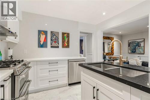 1219 Hammond Street, Burlington, ON - Indoor Photo Showing Kitchen With Double Sink With Upgraded Kitchen