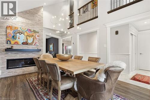 1219 Hammond Street, Burlington, ON - Indoor Photo Showing Dining Room With Fireplace
