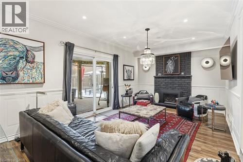 1219 Hammond Street, Burlington, ON - Indoor Photo Showing Living Room With Fireplace