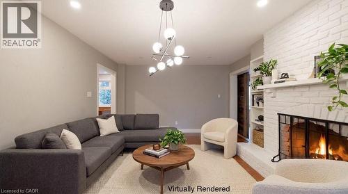 4240 Dunvegan Road, Burlington, ON - Indoor Photo Showing Living Room With Fireplace