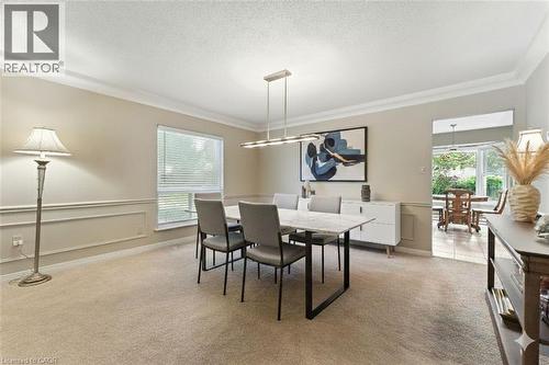 VIRTUALLY STAGED - Dining Room - 3 Atkins Drive, Hamilton, ON - Indoor Photo Showing Dining Room