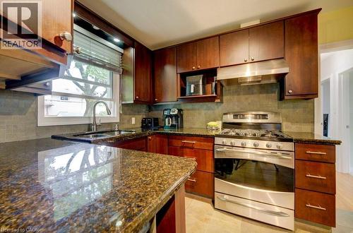 1 Bryant Court, Hamilton, ON - Indoor Photo Showing Kitchen With Double Sink