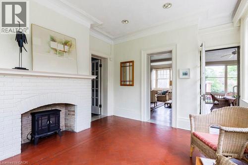 45 Markland Street, Hamilton, ON - Indoor Photo Showing Living Room With Fireplace