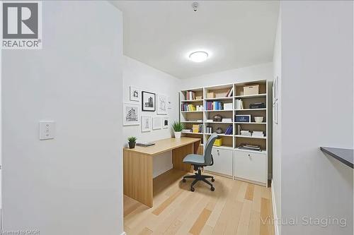 Office space with light wood finished floors - 41 Goodwin Drive Unit# 202, Guelph, ON - Indoor Photo Showing Office