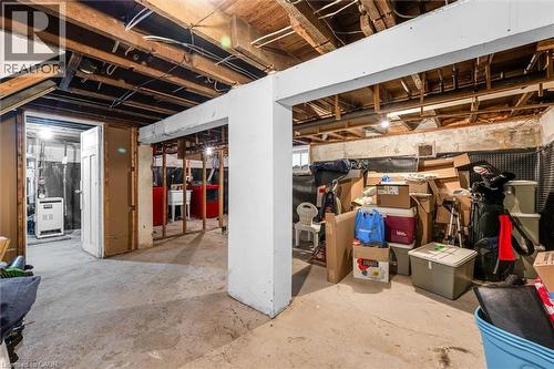View of unfinished basement - 35 Bayfield Avenue, Hamilton, ON - Indoor Photo Showing Basement