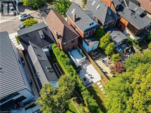 Aerial perspective of suburban area - 58 Chatham Street, Hamilton, ON - Outdoor With View