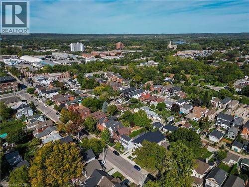 Aerial view of property's location with nearby suburban area - 58 Chatham Street, Hamilton, ON - Outdoor With View