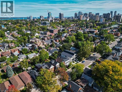 View of property location featuring city skyline - 58 Chatham Street, Hamilton, ON - Outdoor With View