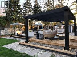 Wooden deck with a gazebo - 