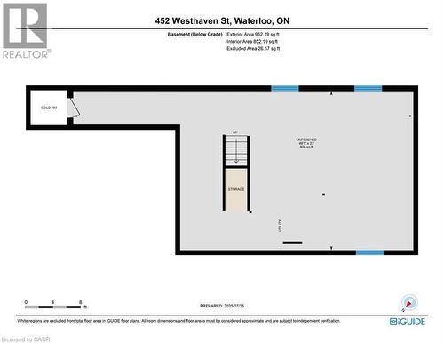 View of basement layout - 452 Westhaven Street, Waterloo, ON - Other