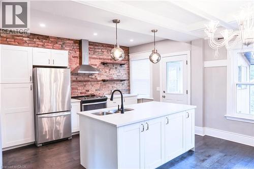 451 King William Street, Hamilton, ON - Indoor Photo Showing Kitchen With Double Sink With Upgraded Kitchen