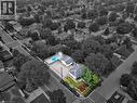 Aerial perspective of suburban area - 50 Grove Crescent, Brantford, ON  -  